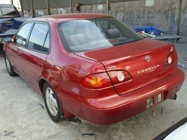 1NXBR12E11Z559768 - 2001 TOYOTA COROLLA CE RED photo 3