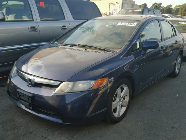 JHMFA16807S000149 - 2007 HONDA CIVIC EX BLUE photo 2