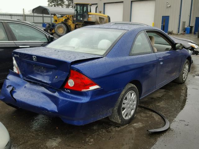 1HGEM226X4L075723 - 2004 HONDA CIVIC LX BLUE photo 4