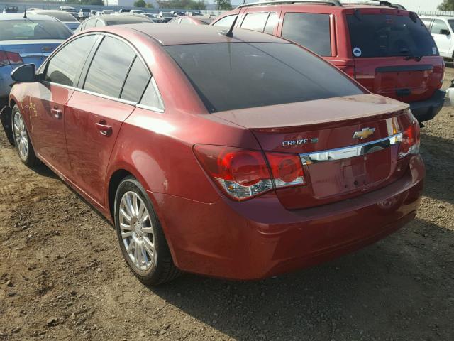 1G1PH5SB8D7177663 - 2013 CHEVROLET CRUZE ECO RED photo 3