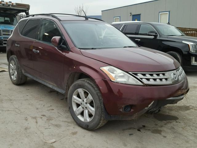 JN8AZ08W67W600410 - 2007 NISSAN MURANO SL MAROON photo 1