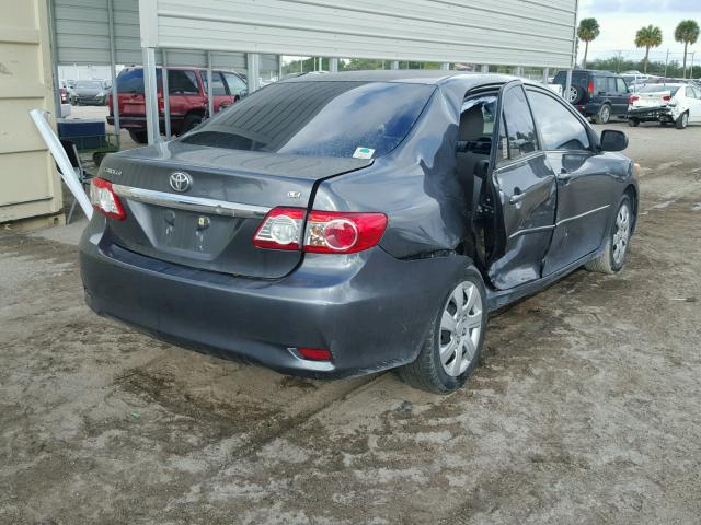 2T1BU4EE2DC924444 - 2013 TOYOTA COROLLA BA GRAY photo 4