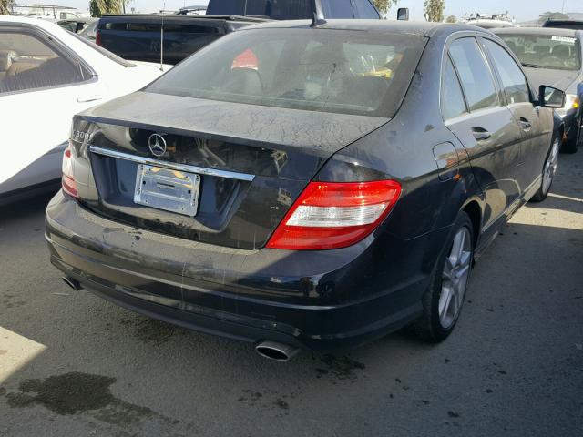 WDDGF5EB7AR128954 - 2010 MERCEDES-BENZ C 300 BLACK photo 4