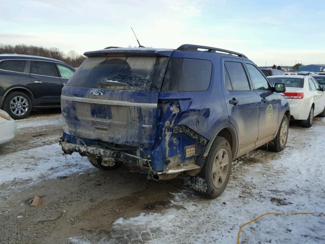 1FM5K8B88EGA80661 - 2014 FORD EXPLORER BLUE photo 4