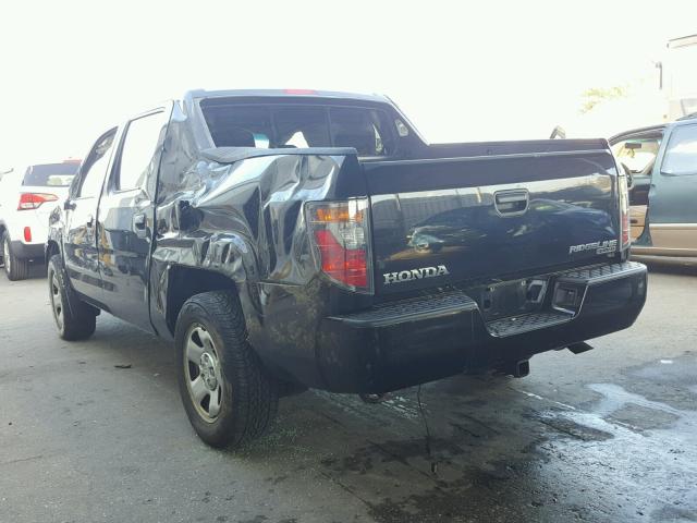 2HJYK16288H534779 - 2008 HONDA RIDGELINE BLACK photo 3