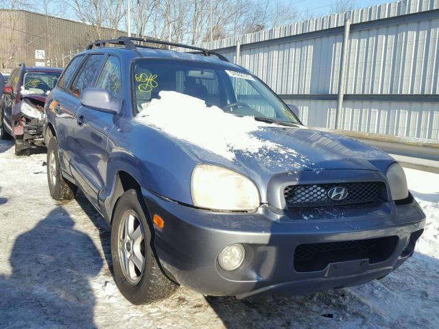 KM8SC13D62U142235 - 2002 HYUNDAI SANTA FE G BLUE photo 1