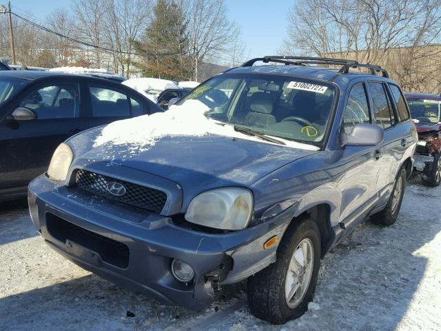 KM8SC13D62U142235 - 2002 HYUNDAI SANTA FE G BLUE photo 2