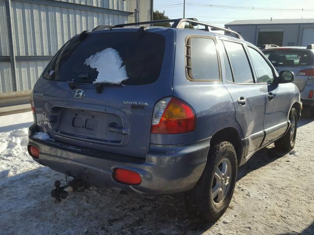 KM8SC13D62U142235 - 2002 HYUNDAI SANTA FE G BLUE photo 4