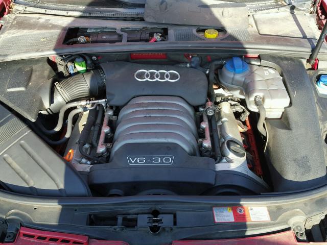 WAUAT48H93K012313 - 2003 AUDI A4 3.0 CAB RED photo 7