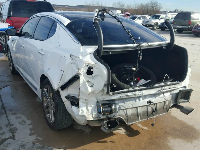 5XXGR4A63DG205041 - 2013 KIA OPTIMA SX WHITE photo 3