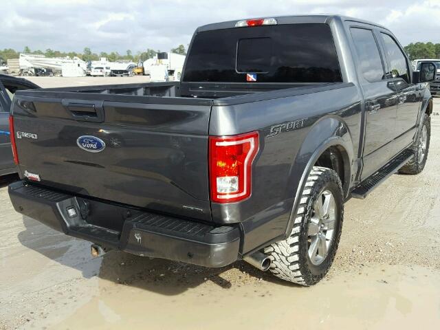 1FTEW1CF9FKD25981 - 2015 FORD F150 SUPER GRAY photo 4