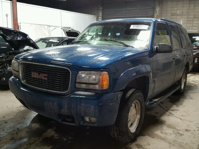 1GKEK63R6YR196955 - 2000 GMC DENALI BLUE photo 2