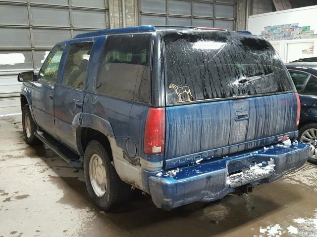 1GKEK63R6YR196955 - 2000 GMC DENALI BLUE photo 3