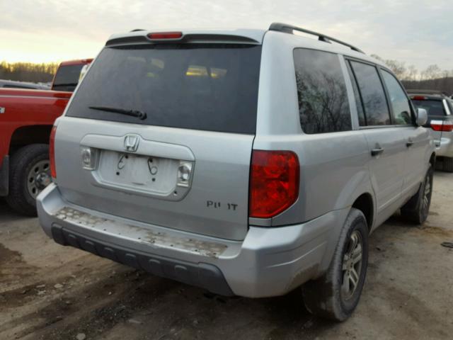 2HKYF18603H502482 - 2003 HONDA PILOT EXL SILVER photo 4