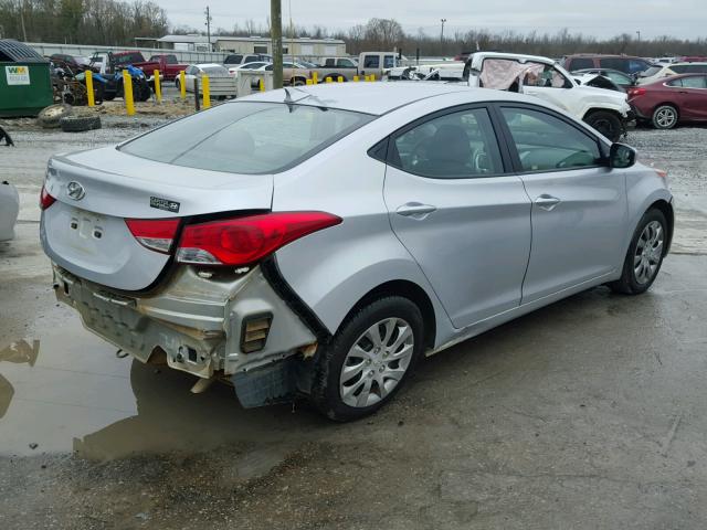 5NPDH4AE6DH154975 - 2013 HYUNDAI ELANTRA GL SILVER photo 4