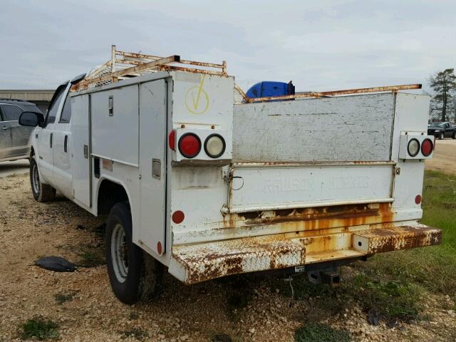 1FTNW20F11EA02123 - 2001 FORD F250 SUPER WHITE photo 3