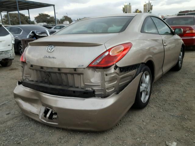 4T1CE38P15U956021 - 2005 TOYOTA CAMRY SOLA GOLD photo 4