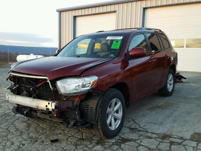 5TDJK3EH7AS036586 - 2010 TOYOTA HIGHLANDER RED photo 2