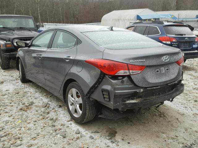 5NPDH4AE0DH432270 - 2013 HYUNDAI ELANTRA GL GRAY photo 3