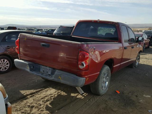 1D7HA18N98S604481 - 2008 DODGE RAM 1500 S RED photo 4