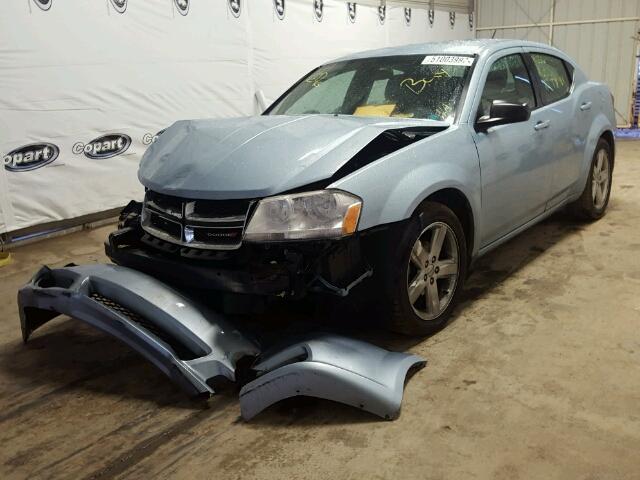 1C3CDZAB5DN644869 - 2013 DODGE AVENGER SE BLUE photo 2