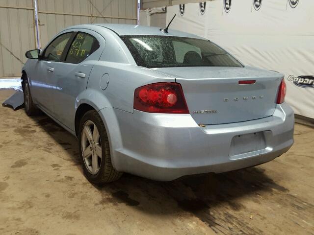 1C3CDZAB5DN644869 - 2013 DODGE AVENGER SE BLUE photo 3