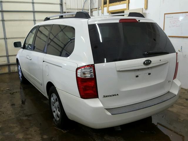 KNDMB233576111566 - 2007 KIA SEDONA EX WHITE photo 3