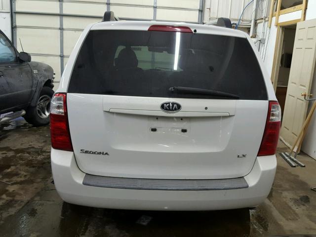 KNDMB233576111566 - 2007 KIA SEDONA EX WHITE photo 9