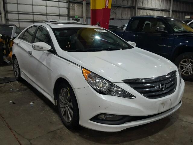 5NPEC4AC0EH888157 - 2014 HYUNDAI SONATA SE WHITE photo 1