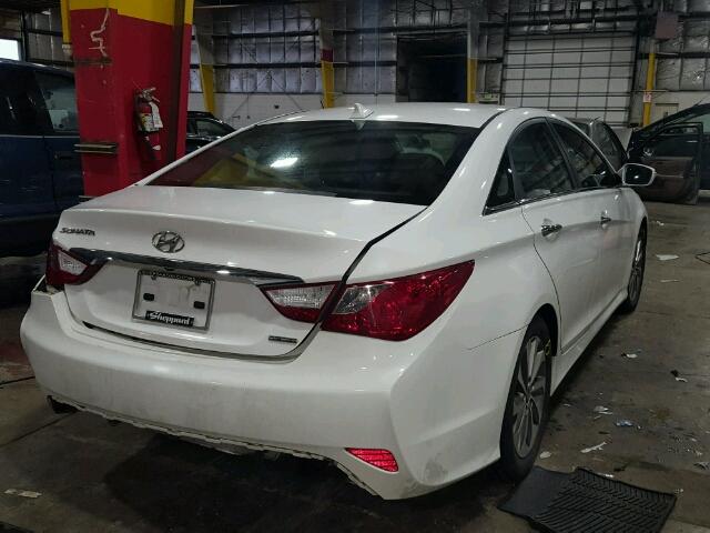 5NPEC4AC0EH888157 - 2014 HYUNDAI SONATA SE WHITE photo 4