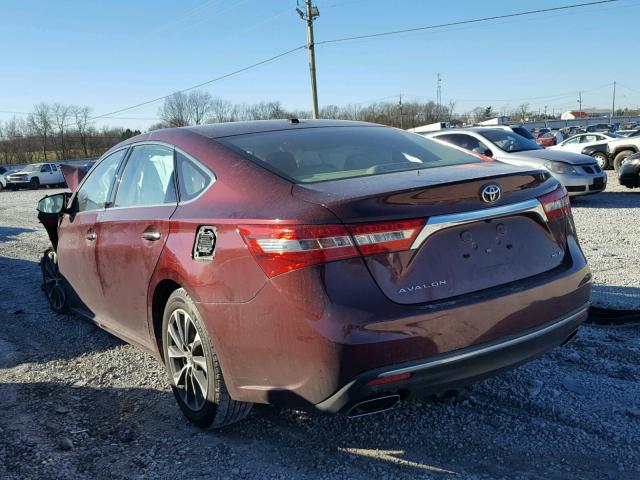 4T1BK1EB5GU236001 - 2016 TOYOTA AVALON XLE BURGUNDY photo 3