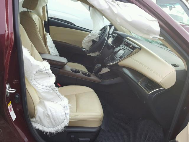 4T1BK1EB5GU236001 - 2016 TOYOTA AVALON XLE BURGUNDY photo 5