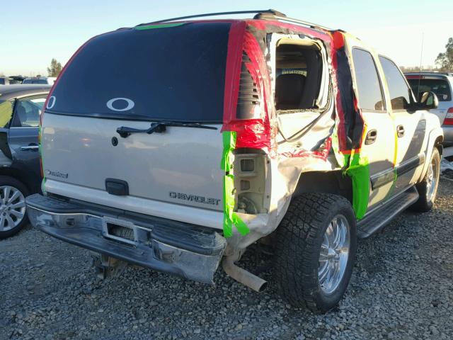 1GNEK13T64J257814 - 2004 CHEVROLET TAHOE K150 BEIGE photo 4