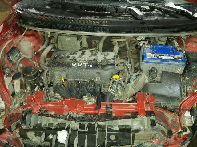 JTDBT923581227329 - 2008 TOYOTA YARIS RED photo 7