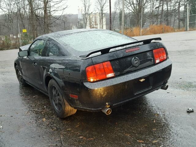 1ZVHT82H085179115 - 2008 FORD MUSTANG GT BLACK photo 3