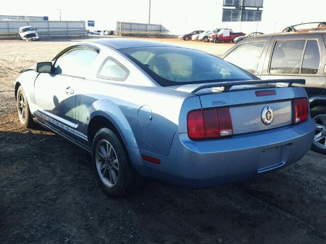 1ZVFT80N955108362 - 2005 FORD MUSTANG BLUE photo 3