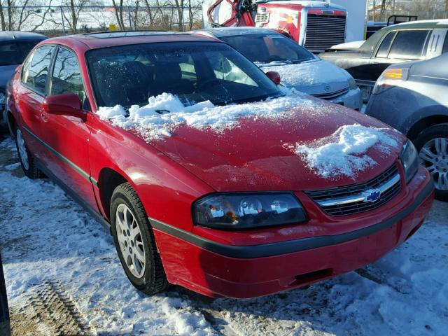 2G1WF52E949314653 - 2004 CHEVROLET IMPALA RED photo 1