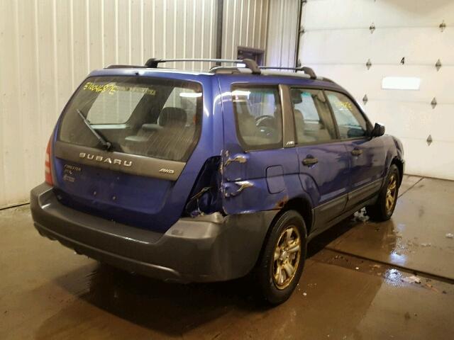 JF1SG63634H700440 - 2004 SUBARU FORESTER 2 BLUE photo 4