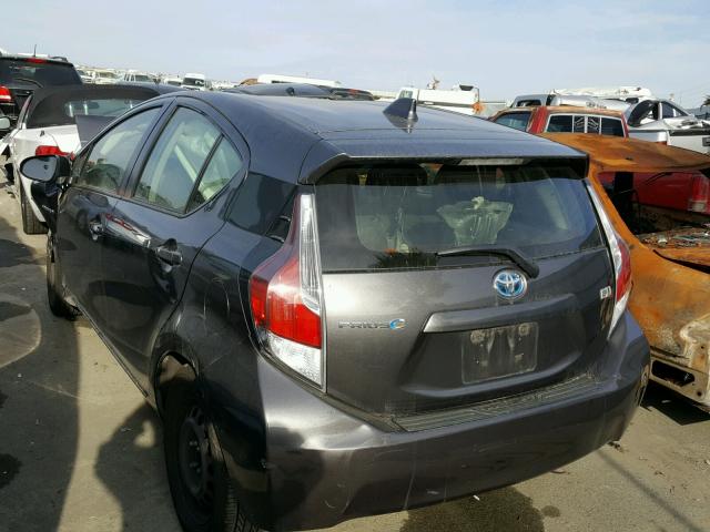 JTDKDTB38G1132479 - 2016 TOYOTA PRIUS C GRAY photo 3