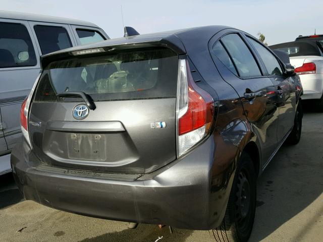 JTDKDTB38G1132479 - 2016 TOYOTA PRIUS C GRAY photo 4