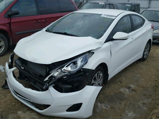 5NPDH4AE7DH270735 - 2013 HYUNDAI ELANTRA GL WHITE photo 2