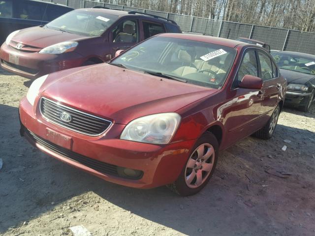 KNAGE123175101538 - 2007 KIA OPTIMA LX RED photo 2