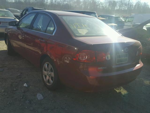 KNAGE123175101538 - 2007 KIA OPTIMA LX RED photo 3