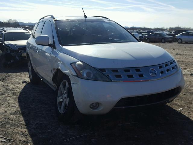 JN8AZ08W35W410884 - 2005 NISSAN MURANO SL WHITE photo 1