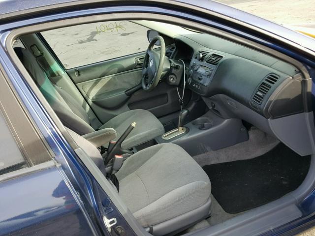 2HGES26701H573740 - 2001 HONDA CIVIC EX 蓝色 照片 5