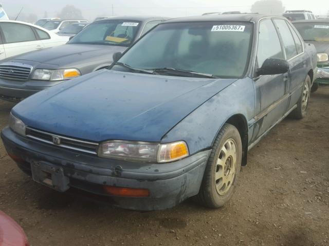 1HGCB7547PA033949 - 1993 HONDA ACCORD DX BLUE photo 2