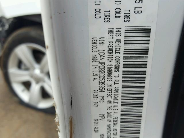 1C4NJPCB2CD539354 - 2012 JEEP PATRIOT LI WHITE photo 10