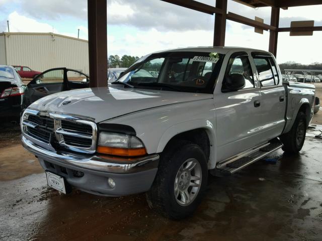 1D7HL48N34S596187 - 2004 DODGE DAKOTA QUA WHITE photo 2