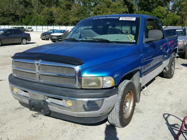 3B7HC12Z21G186682 - 2001 DODGE RAM 1500 BLUE photo 2