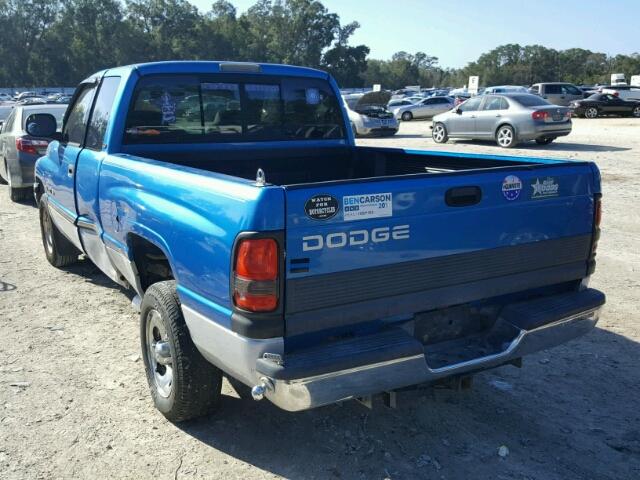 3B7HC12Z21G186682 - 2001 DODGE RAM 1500 BLUE photo 3